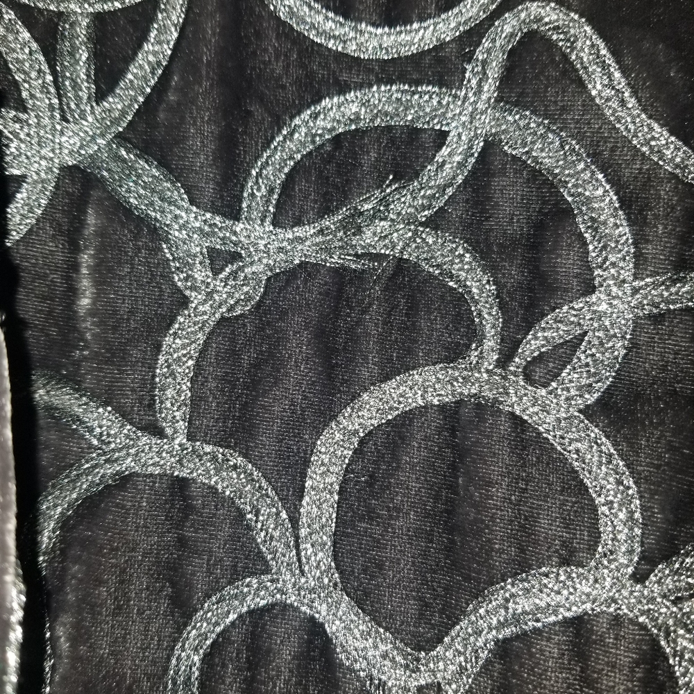 Chico's Silver Embroidered Ruffled Jacket - Picture 4 of 4